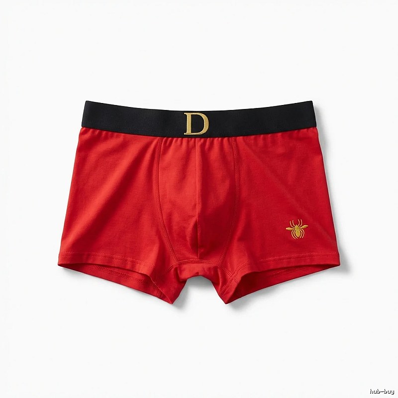 Dior red trendy brand boxer shorts.