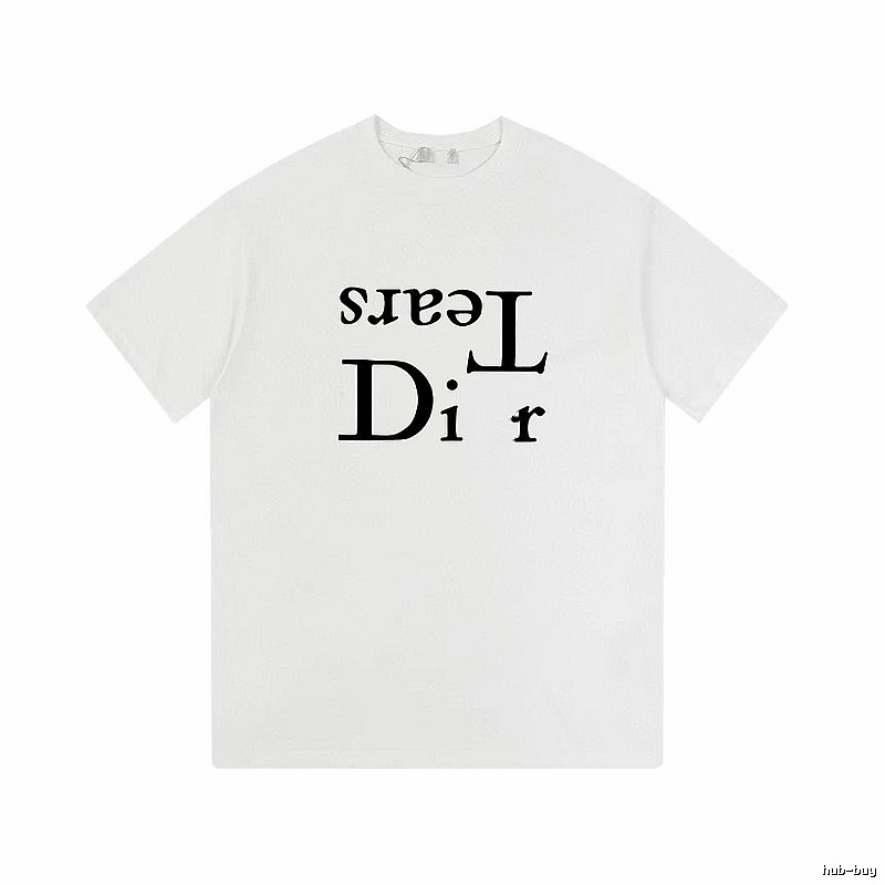 Dior x Tears Co-branded Trendy Style White Short-sleeve T-Shirt