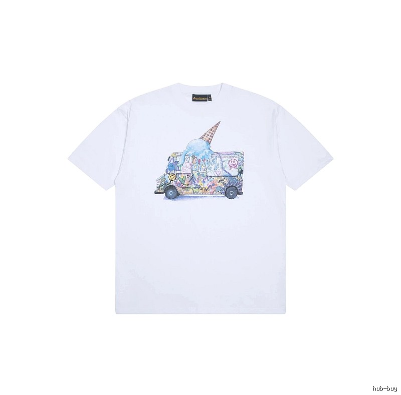 DREW Graffiti Style Ice Cream Truck White Short Sleeve T-shirt