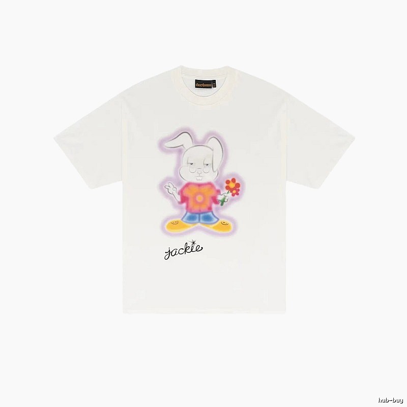 DREW Rabbit Graffiti Cool Trendy Off-white T-shirt