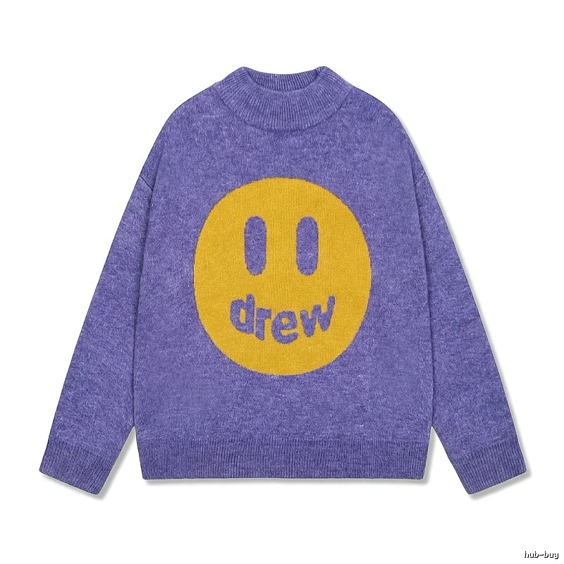 DREW Smiley Purple Sweater