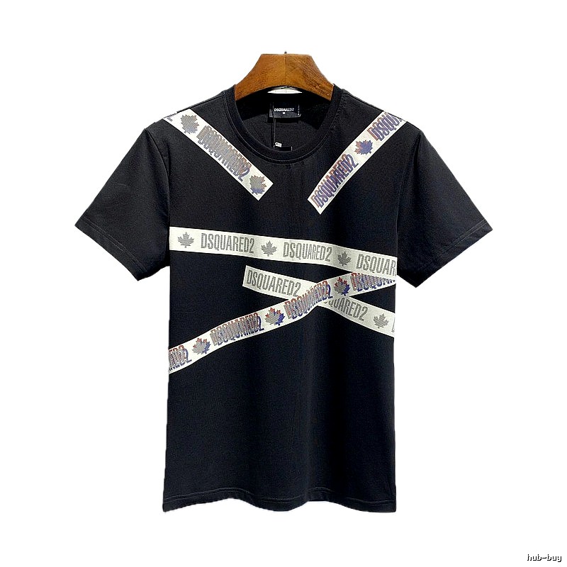 DSQUARED2 Webbing Street Style Black T-Shirt