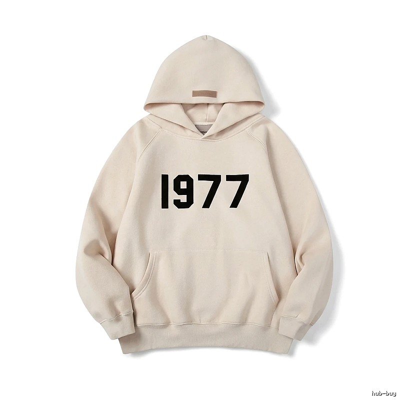 ESSENTIALS 1977 Series Minimalist Style Beige Hoodie