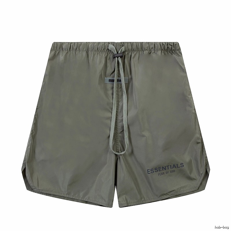 ESSENTIALS casual style military green shorts