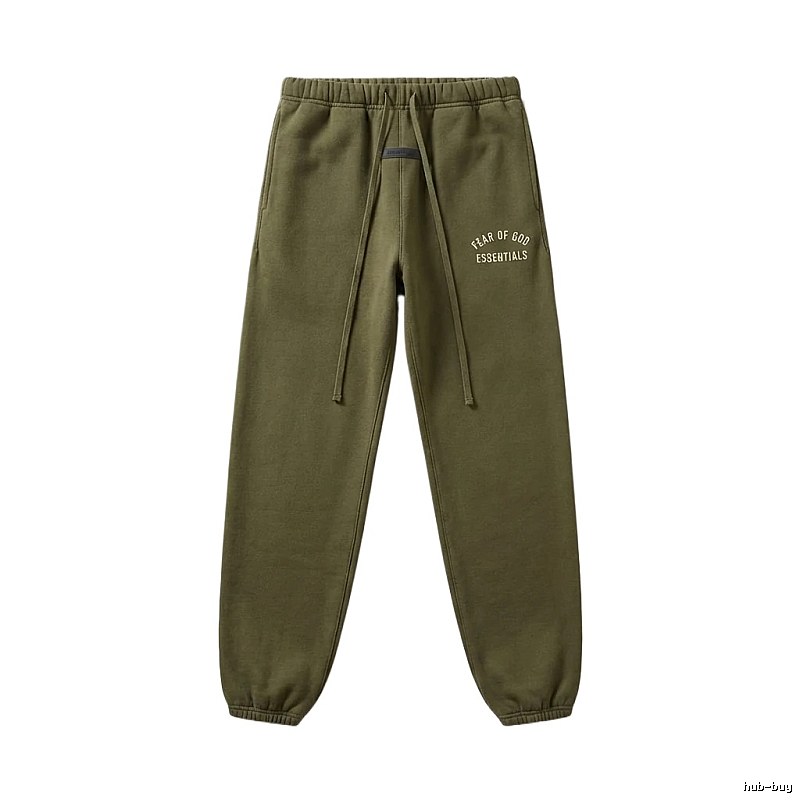 ESSENTIALS casual style olive green sweatpants