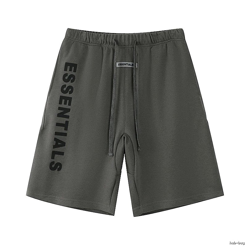 ESSENTIALS Letter Style Dark Grey Shorts