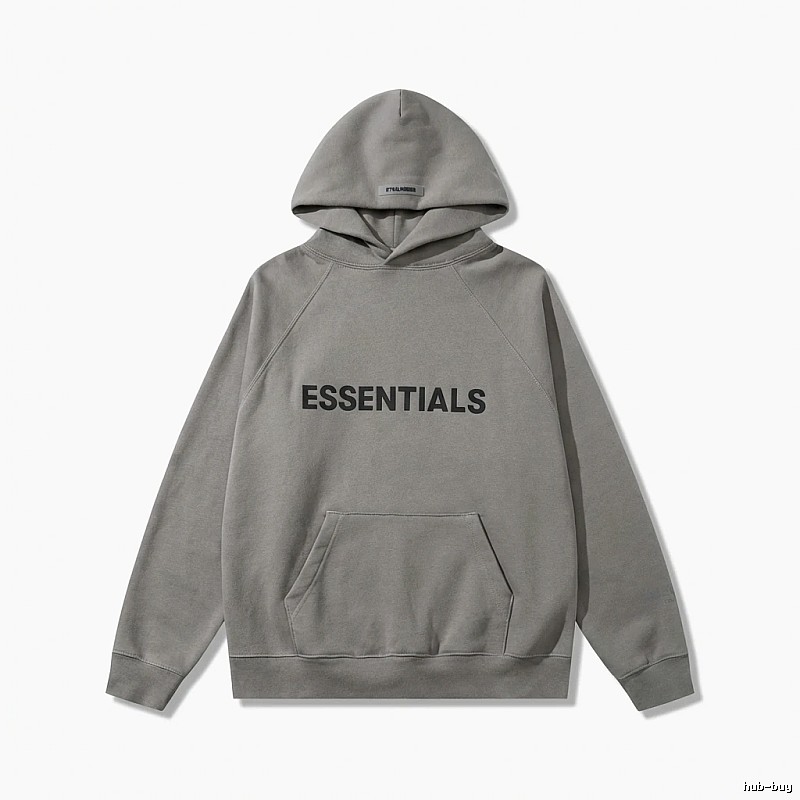 ESSENTIALS minimalist gray hoodie