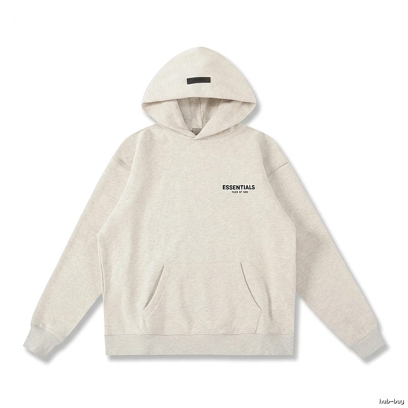 ESSENTIALS minimalist light beige hoodie