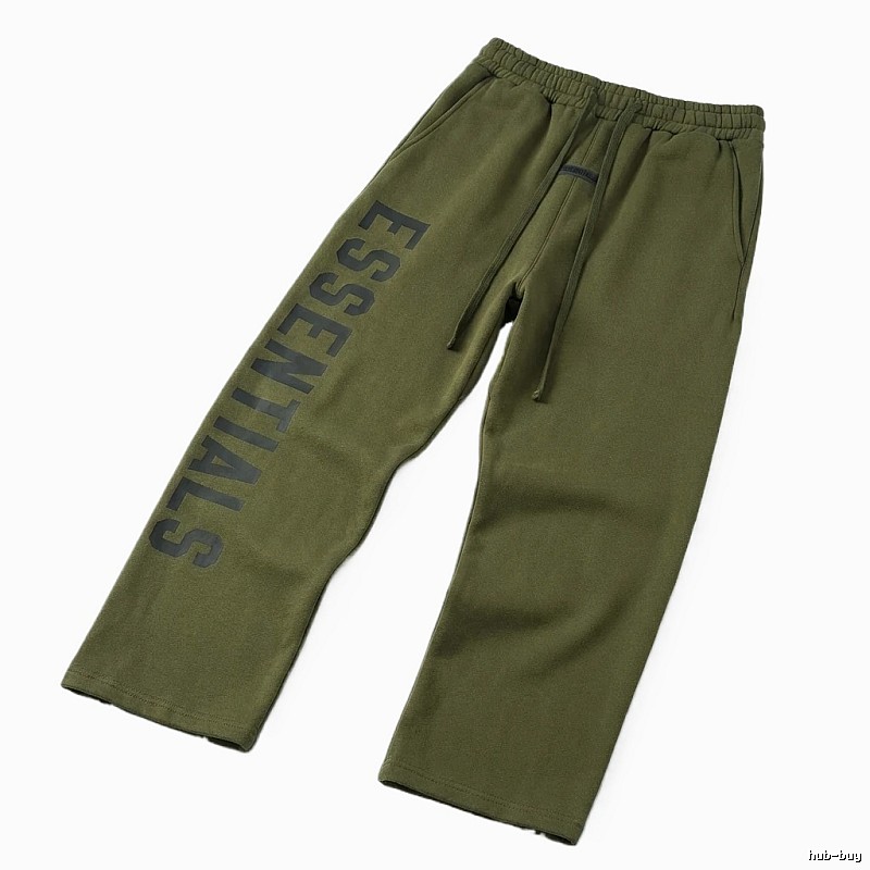 ESSENTIALS Minimalist Style Army Green Pants