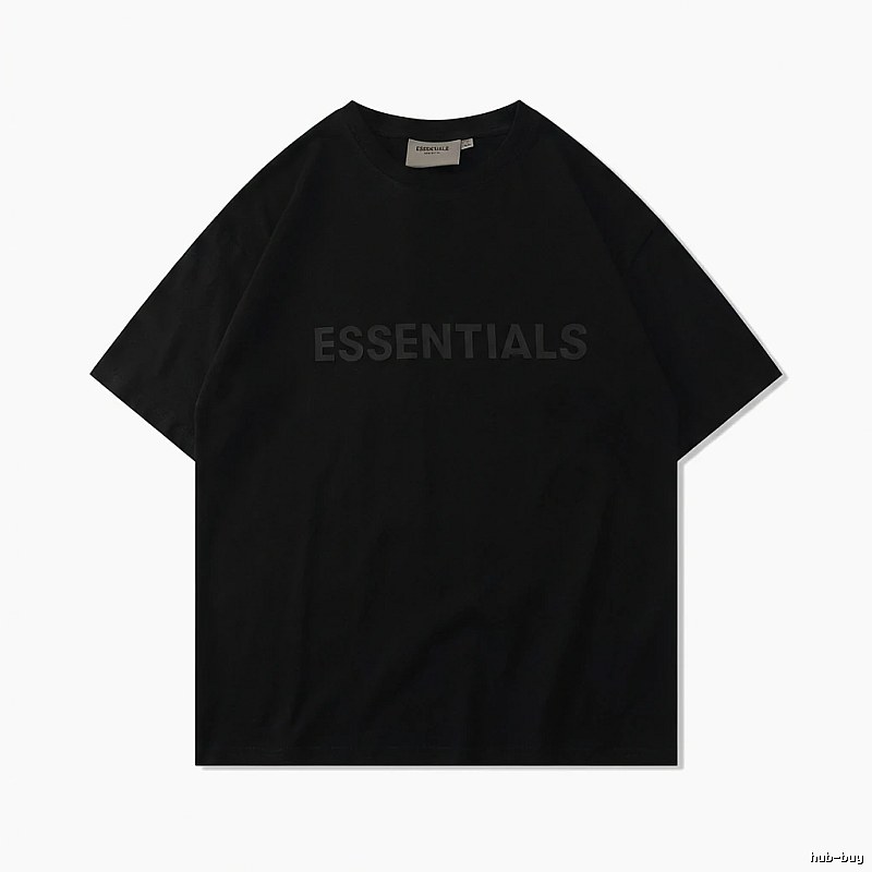 ESSENTIALS minimalist style black short-sleeve