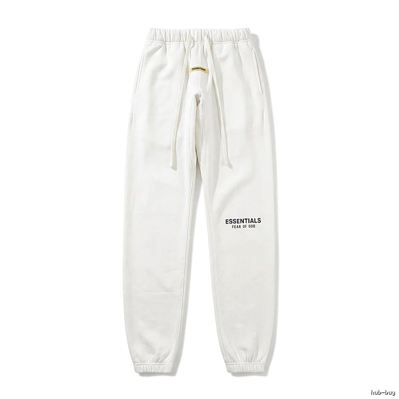 ESSENTIALS minimalist style white sweatpants