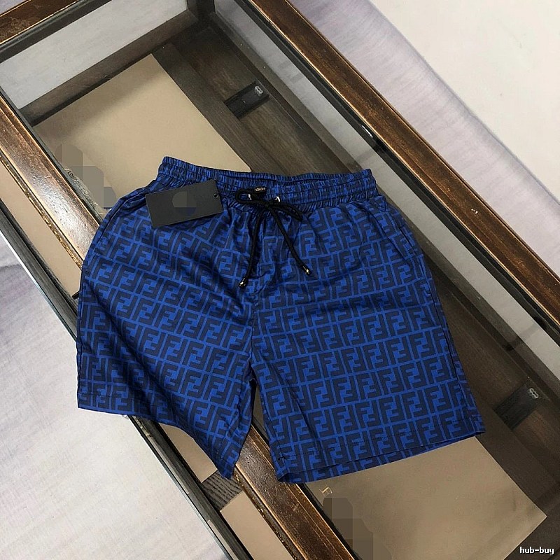 Fendi FF Monogram Streetwear Dark Blue Shorts