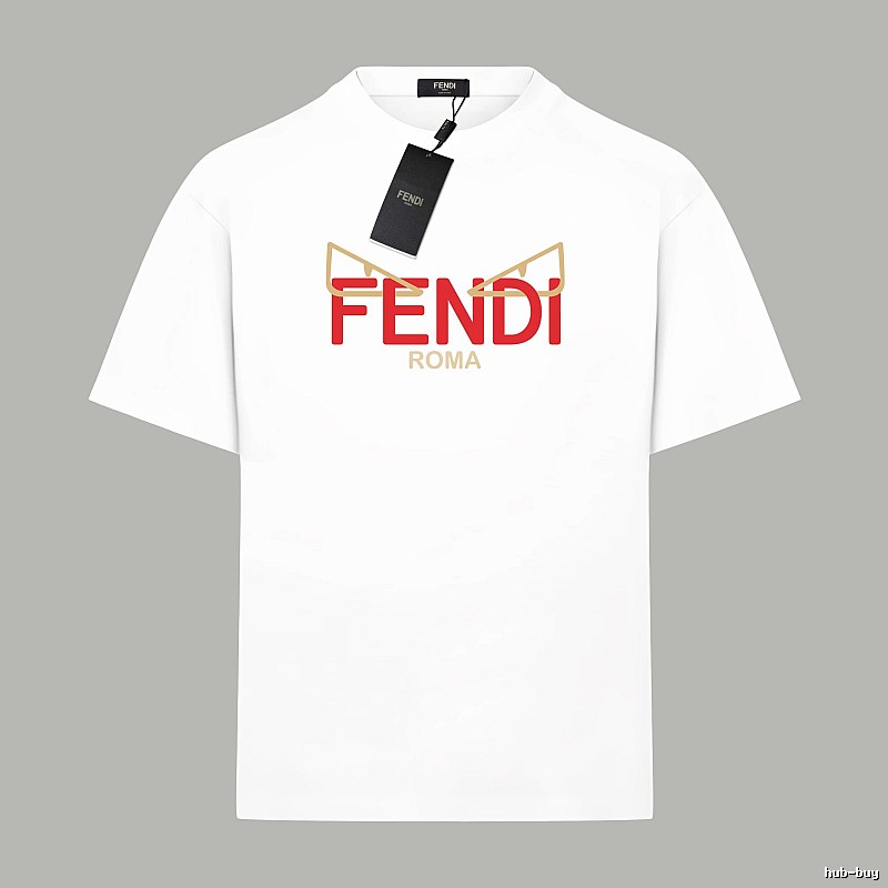 Fendi Roma series simple style white T-shirt