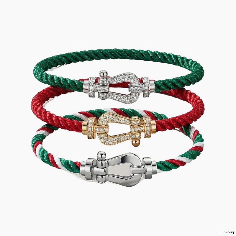 Fred Classic Red and Green Rope Bracelet