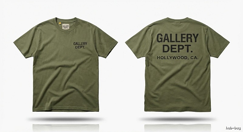 Gallery Dept American Retro Style Green T-shirt