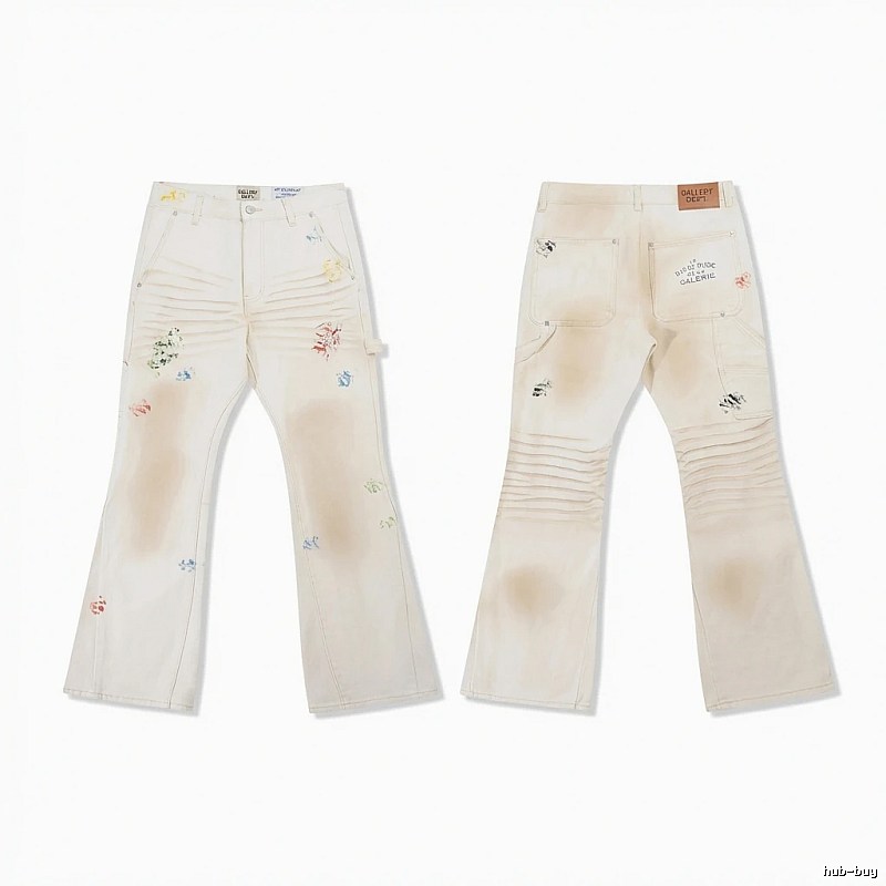 Gallery Dept graffiti-style white jeans