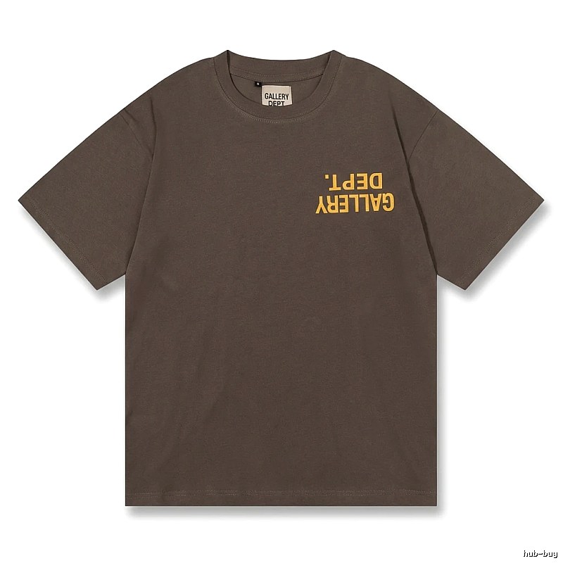 Gallery Dept Retro Style Dark Coffee T-shirt