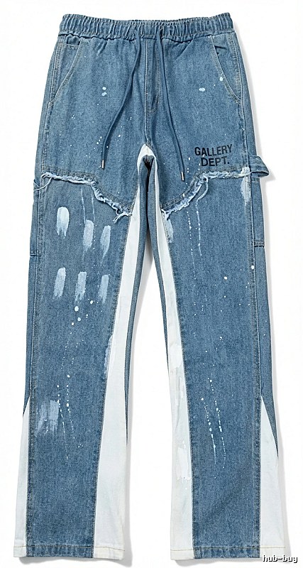 Gallery Dept Ripped Denim Blue Long Pants