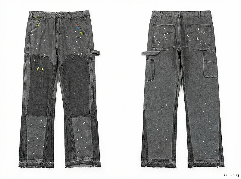 Gallery Dept. Stitched Graffiti Style Grey Pants