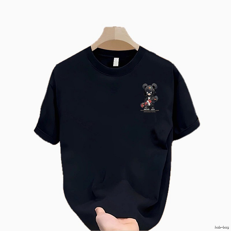 Gloomy Bear Cool Streetwear Style Navy Blue Short-sleeve T-shirt