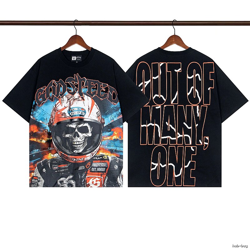 Godspeed Skull Motorcycle Street Style Black Short Sleeve T-Shirt