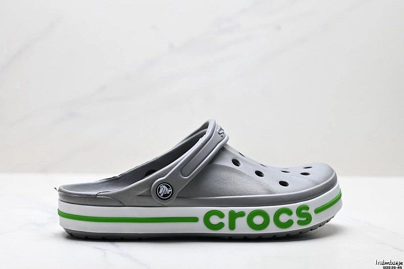 Gray trendy style of Crocs clogs