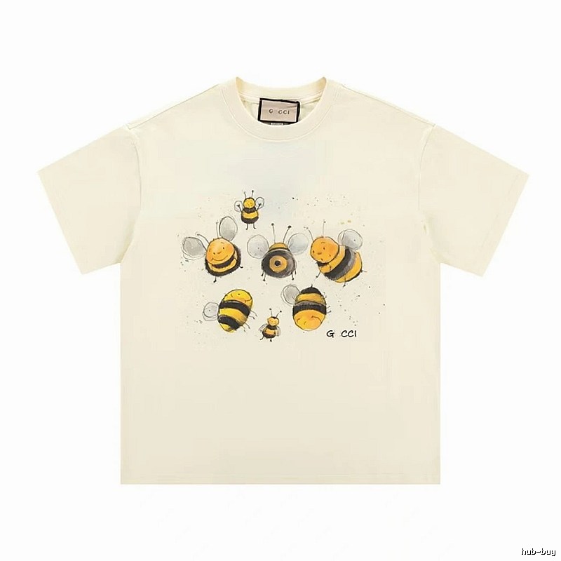 Gucci Bee Graffiti Casual Style Off-white T-shirt