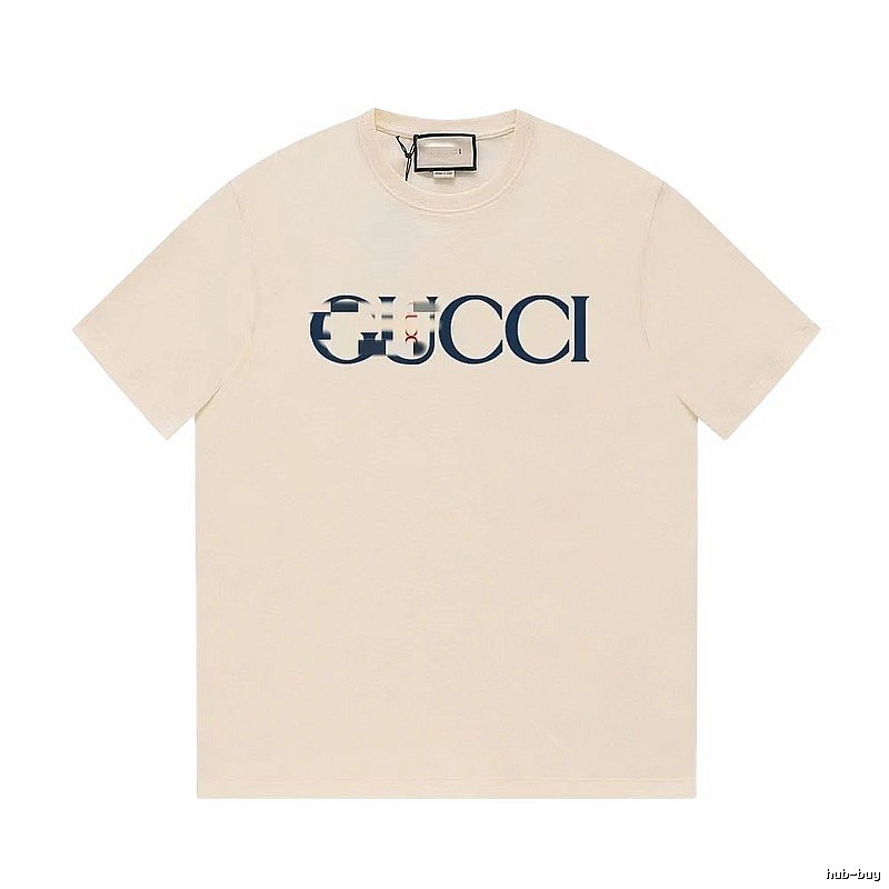 Gucci Classic Printed Casual Style Off-white Short Sleeve T-Shirt