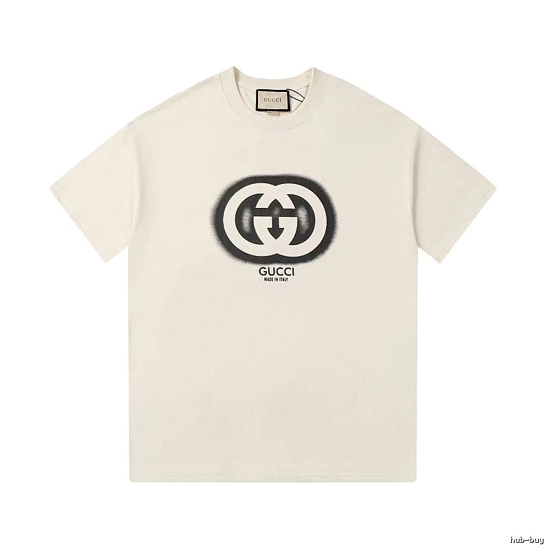 Gucci Double G Print Vintage Style Off-white T-shirt