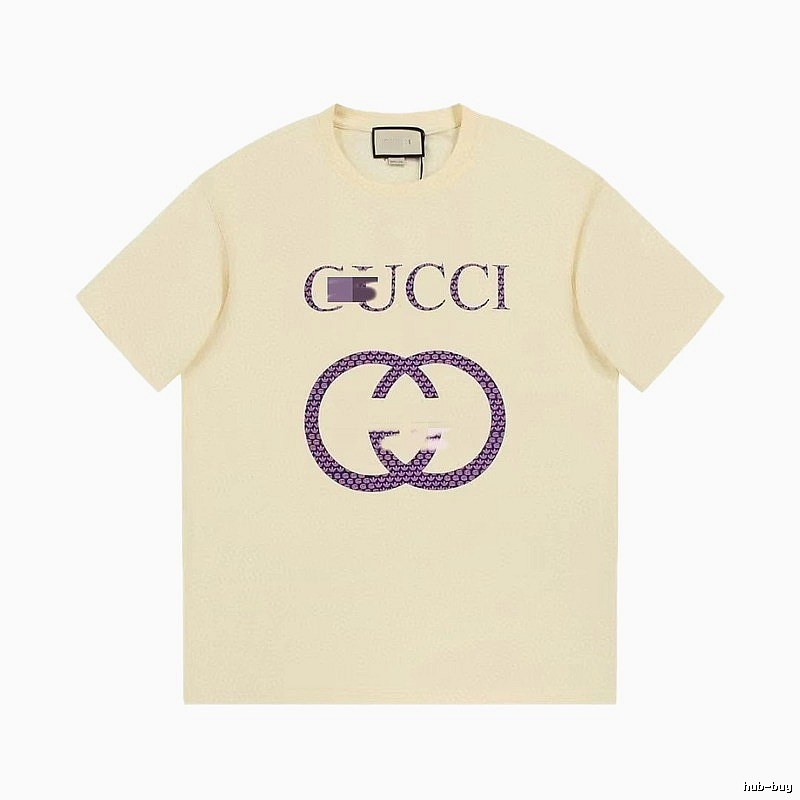Gucci Double G Vintage Style Beige Short Sleeve T-Shirt