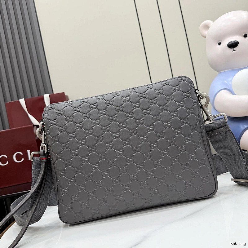 Gucci Monogram crossbody bag Slim Gray Rectangular Profile
