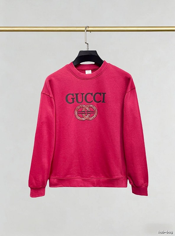 Gucci Pink Crewneck Sweatshirt with Gucci Sweatshirt for Photo Ready