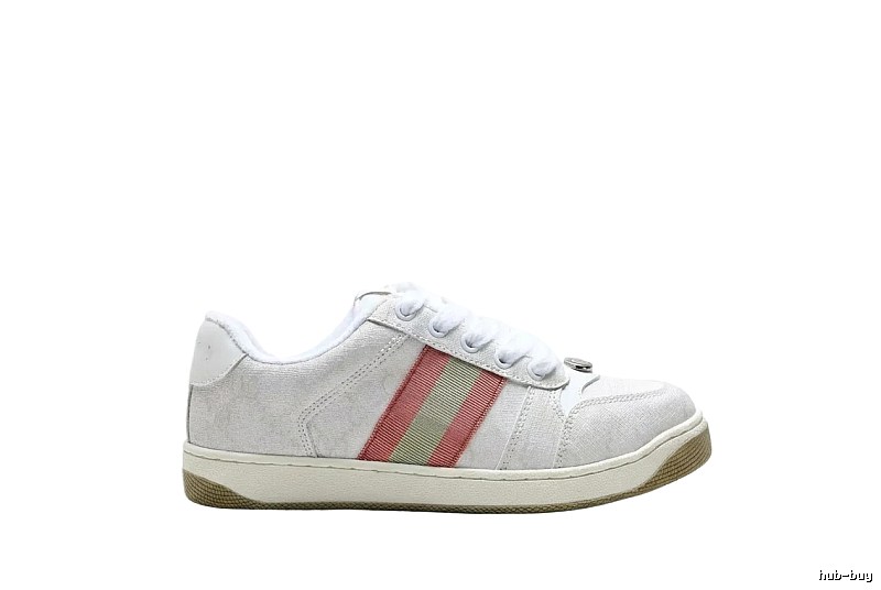 Gucci retro-style white canvas shoes