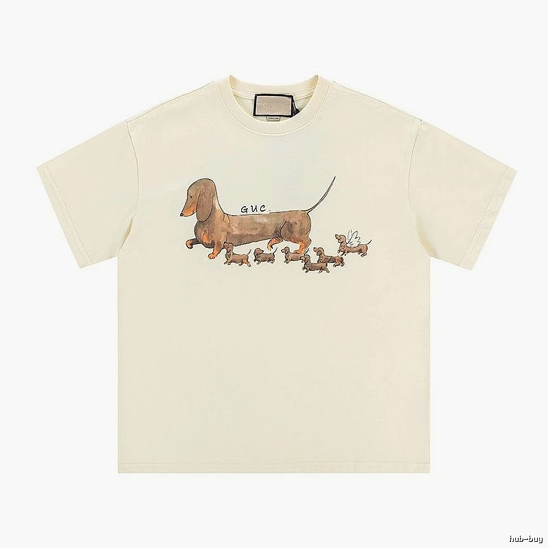 Gucci Sausage Print Casual Off-white T-shirt