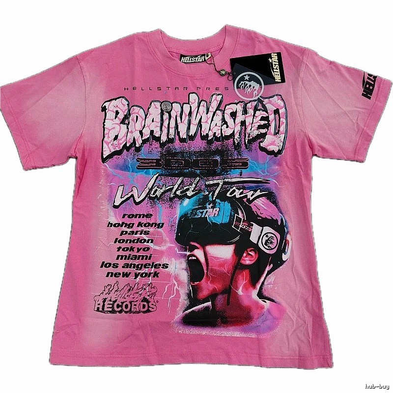 Hellstar Brainwashing Tour Vintage Pink T-Shirt