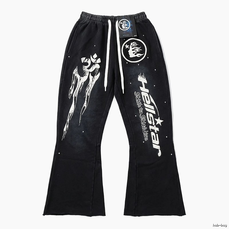 Hellstar dark style black long trousers