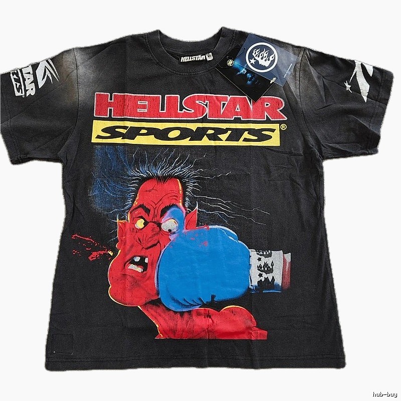 Hellstar Sports Boxing Street Style Black T-Shirt
