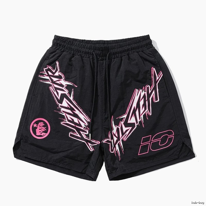 Hellstar trendy and cool style black shorts