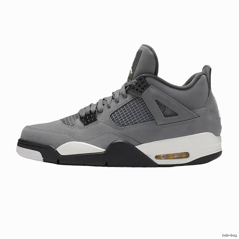 Jordan 4 Grey-Black Trendy Sneakers