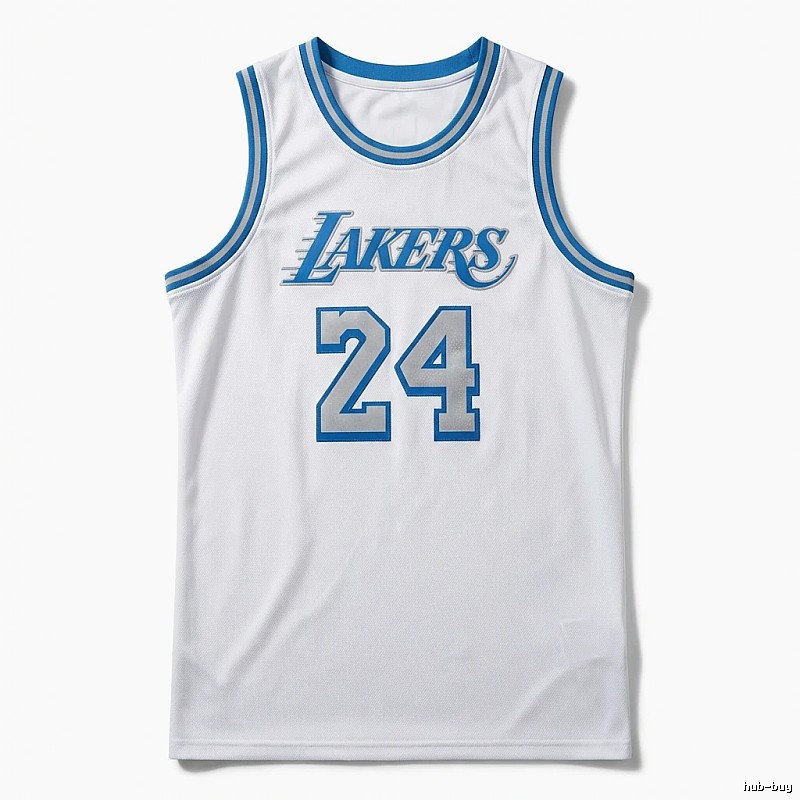Kobe Lakers retro-style white jersey