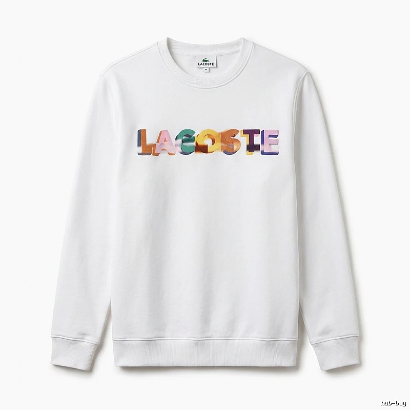 Lacoste Colorful Letter Style White Sweatshirt