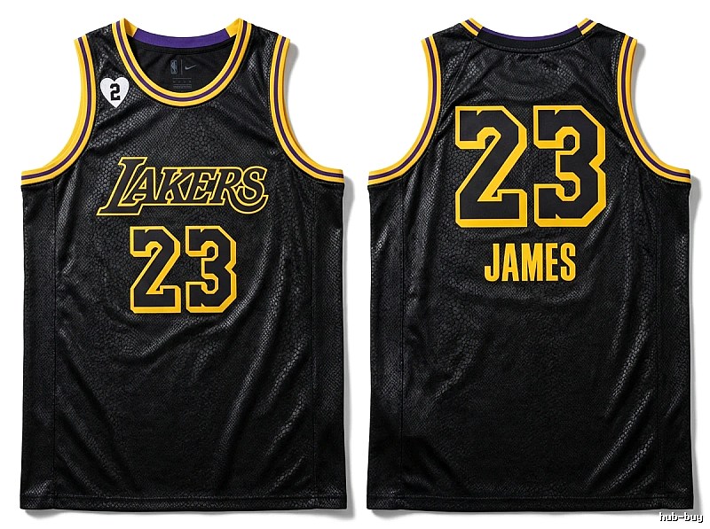 Lakers LBJ retro-style black jersey