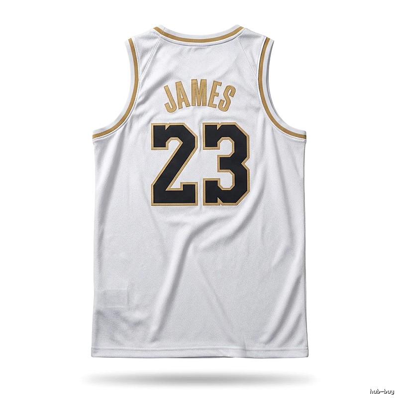 LBJ No. 23 basketball wind white jersey