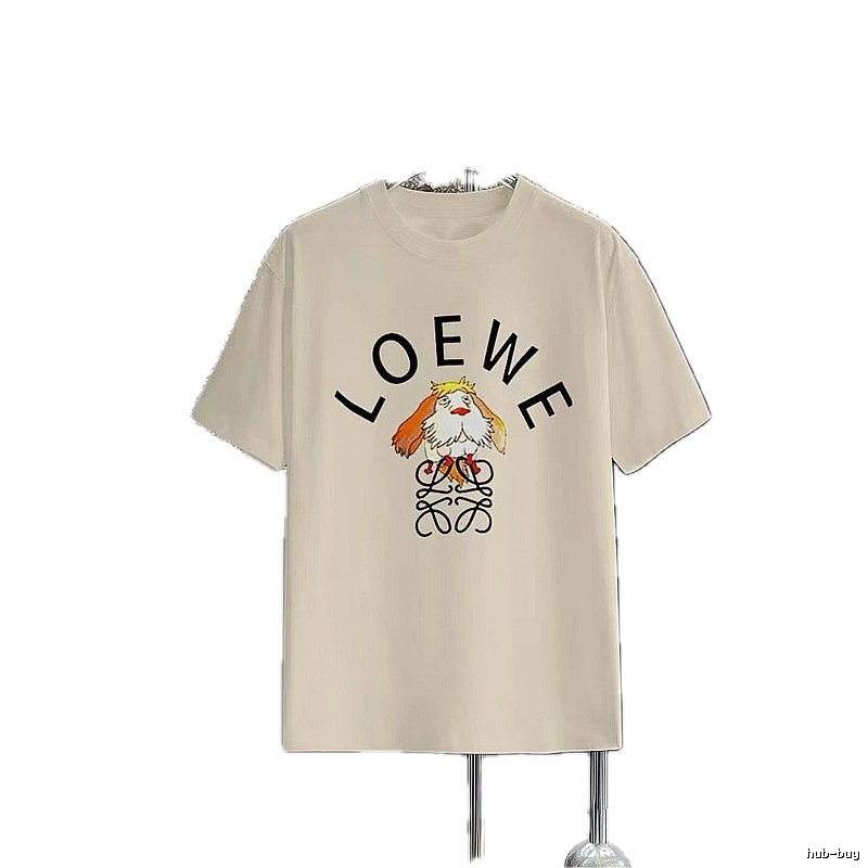 LOEWE Cartoon Print Casual Off-White T-Shirt