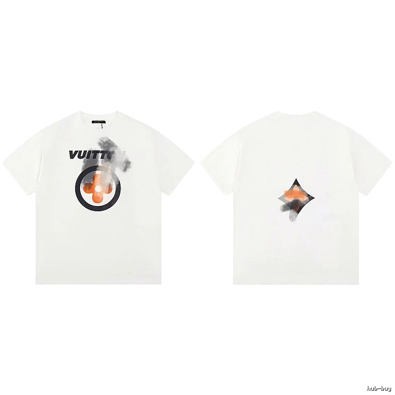 Louis Vuitton Blurred Monogram Trendy & Cool White T-Shirt