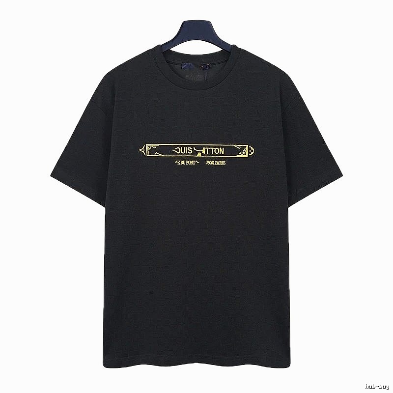 Louis Vuitton Embroidered Trendy-style Black T-Shirt