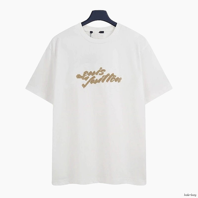 Louis Vuitton Flocked Casual Style White Short-Sleeve T-Shirt