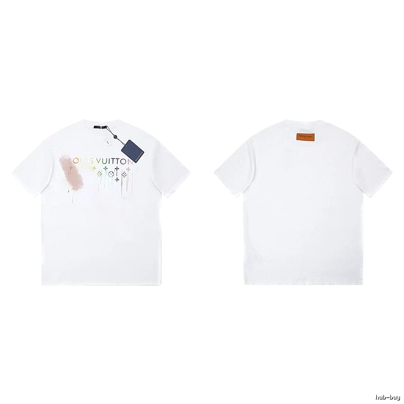 Louis Vuitton Iridescent Print Trendy White T-Shirt