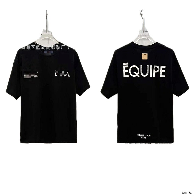 Louis Vuitton Letter Print Cool Trendy Style Black T-Shirt