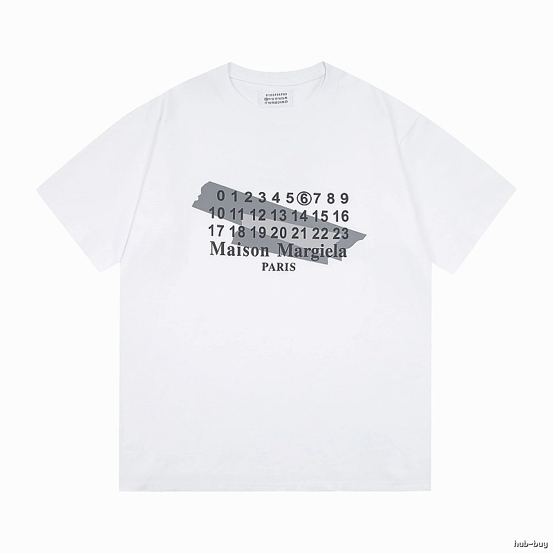 Maison Margiela Digital Print Cool Trendy White T-shirt
